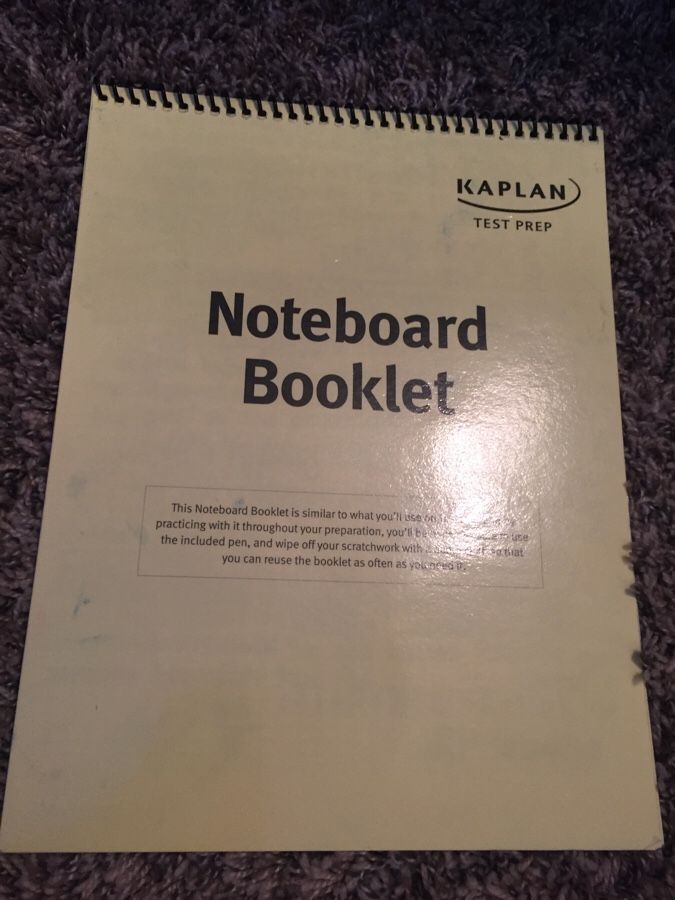Kaplan test prep noteboard booklet