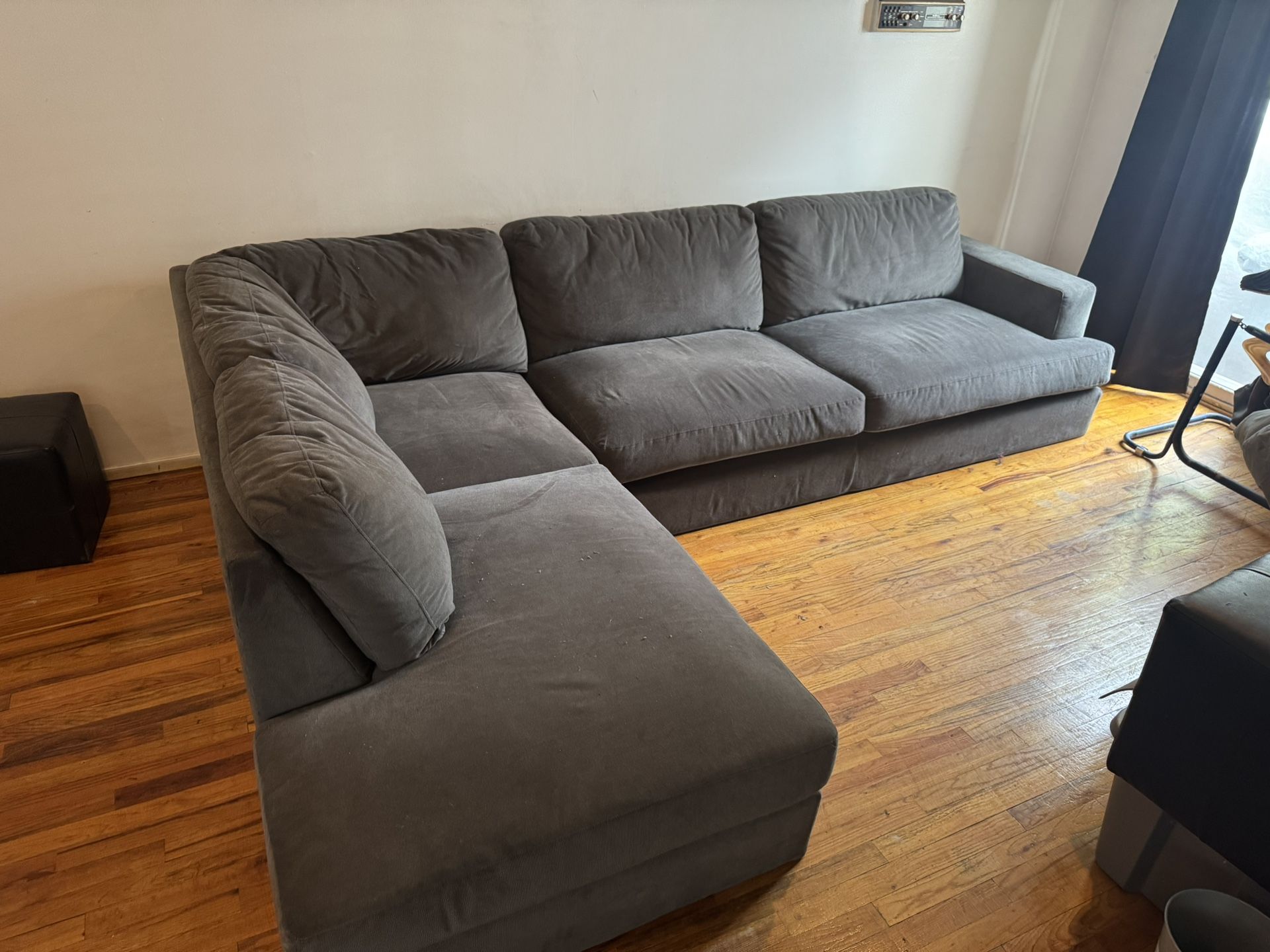 Gray L Shape Sectional Couch
