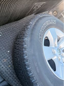 Ram 1500 17” Wheels with Michelin LTX AT2 tires. 5x5.5 bolt pattern