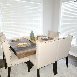Ashley Furniture Dining Set Complete With Carpet, Decorative Plates