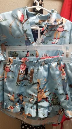Nick and nora silky pajama set