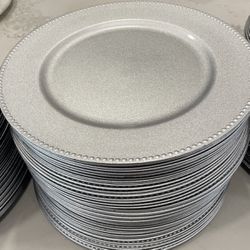 Set Of Over 300 Silver Chargers