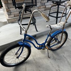 Vintage Schwinn Lil’ Chik blue bike. All Original parts: paint, banana seat, grips, etc
