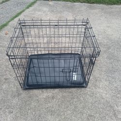 Medium Black Dog Cage +Bowl+Tray