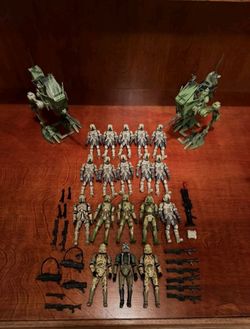 Star Wars 3.75 Legacy Kashyyyk Clone Troopers lot of 18 with Walkers ROTS
