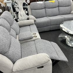 Theater Reclining Couch And Loveseat! 
