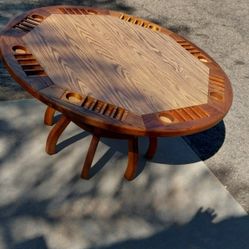 54" Oak table / Poker table & 6 chairs