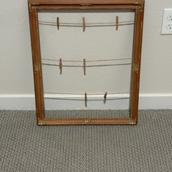 Repurposed Picture Frame with Clips