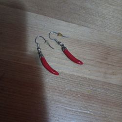 Red Pepper Chili Earrings 