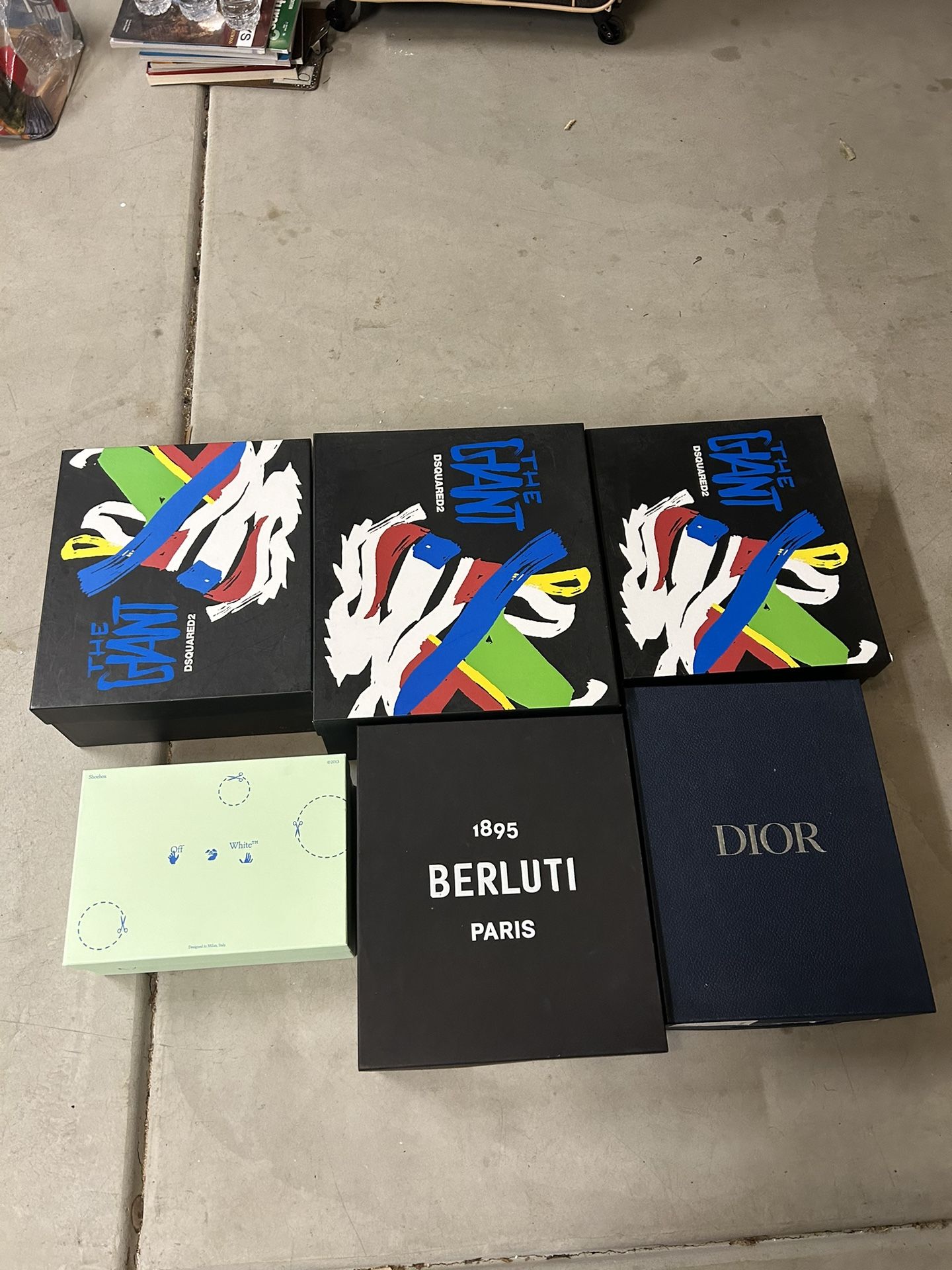 ORIGINAL 7 DESIGNER BRAND EMPTY SHOE BOXES