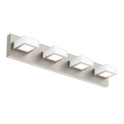 4-Light Brushed Nickel Vanity Light for Bathroom