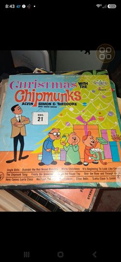 The chipmunks Christmas vinyl records
