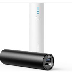 Portable Charger, 5000mAh Mini Power Bank, S03 2-Pack Pocket Size Fast Charging USB-C (in&Out) Compatible with iPhone Series, Android Phone and More