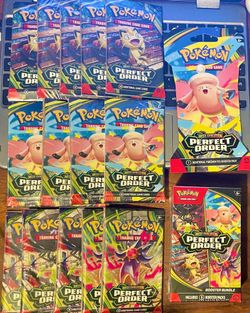 Pokemon - 'Perfect Order' Lot: (14) Booster Packs + (1) Sleeved Booster + (1) Booster Bundle