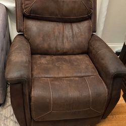 suede recliner chair