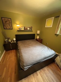 IKEA Malm Queen Size Bed Frame And Queen Size Mattress