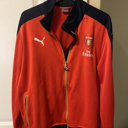 Arsenal Soccer Jacket XL Extra Large Fast Shipping Long Sleeve Puma Pullover 