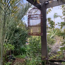 Vintage Parrot Cage Wrought Iron