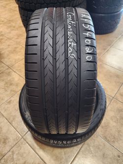 245 40R 20 CONTINENTAL ECO CONTACT 6Q TIRES 2454020 USED TIRES (PAIR) MOUNT BALANCE INCLUDED