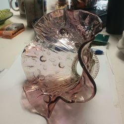 Fenton Cabbage Rose Fairy Lamp Shade..Dusty Rose..