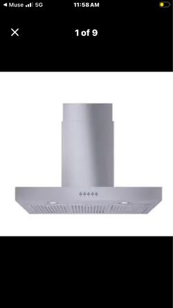 30 in. 350 CFM Convertible T-Shape Wall Mount Range Hood