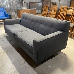 Dark Gray Mid Century Style Couch