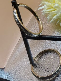 14kt 2tone 1 .5 inc Hoops