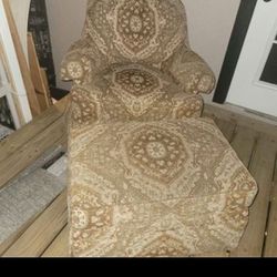 Ethan Allen Chair And Ottoman 