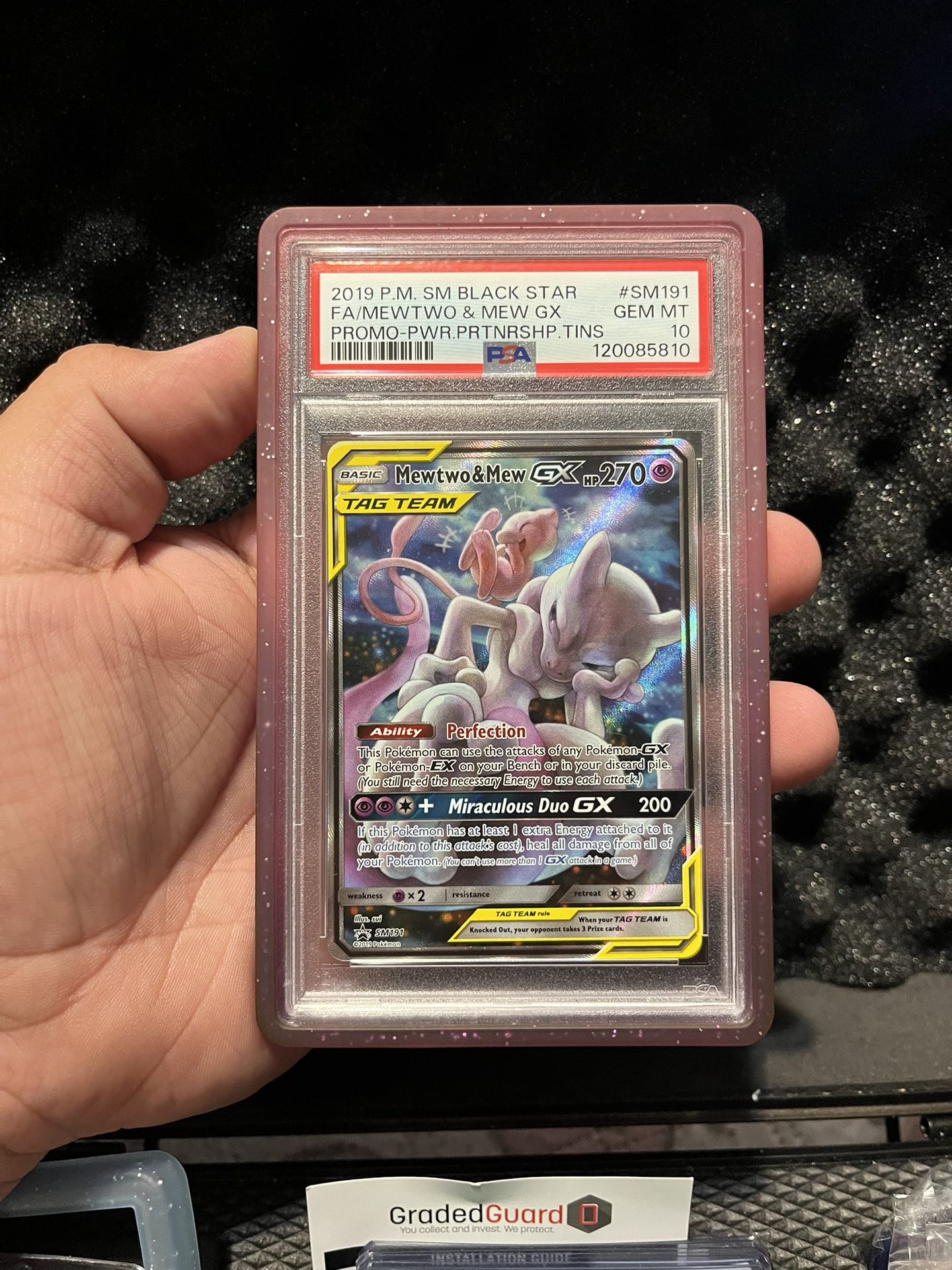 MEWTWO & MEW GX Tag Team Psa 10