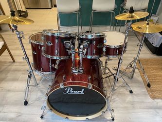Pearl 5-Piece Drum Kit  with Cymbals drumset bateria drums drum set