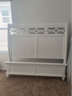 Queen Sleigh Bed with nightstand and dresser