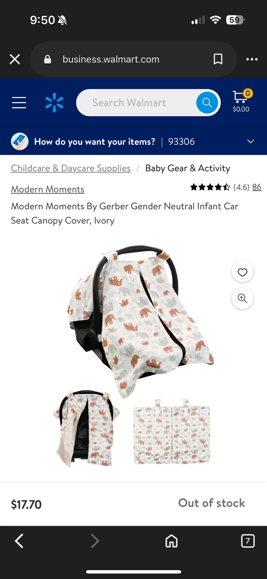 Neutral Infant Car Seat