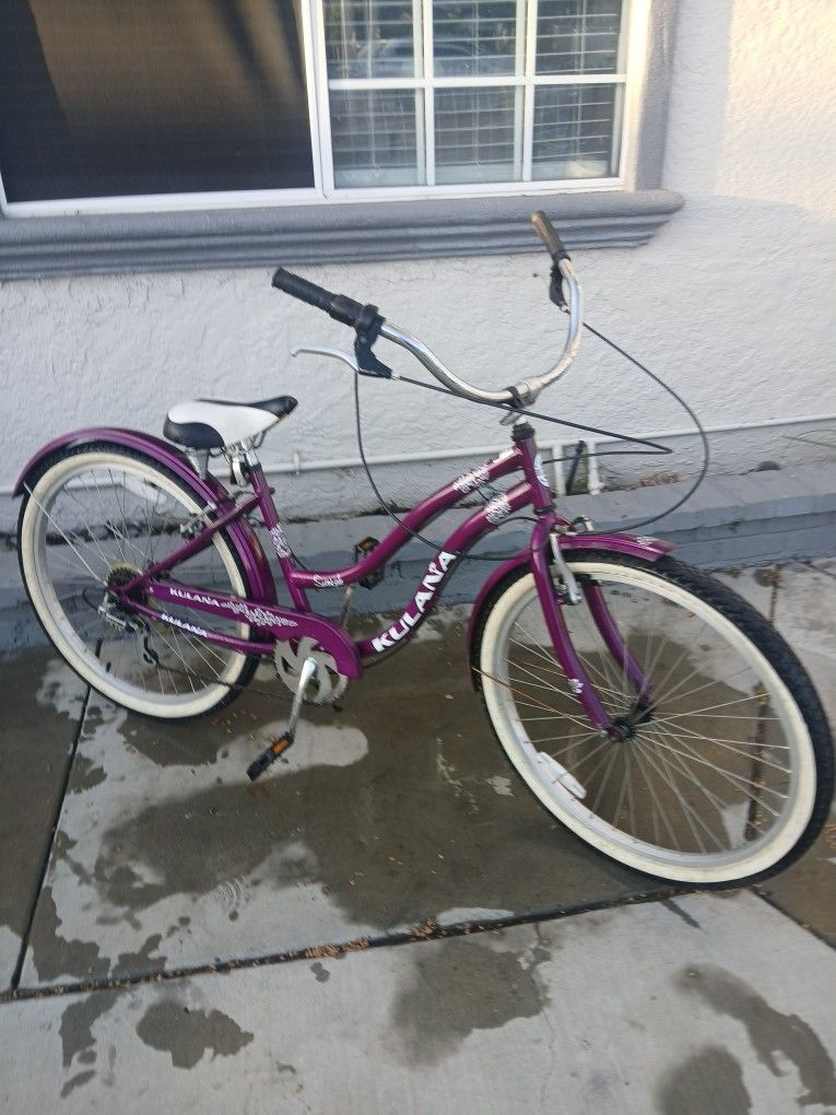 Women's 26" Purple Kulana Beach Cruiser Bike 