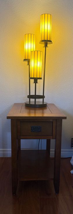 Cherrywood side table with drawer $20 OBO, 2 available!