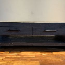 Ezra-Inspired Rustic Coffee Table & 2 End Tables – Charcoal Wood, Heavy-Duty | Living Spaces
