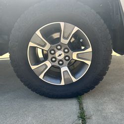 4 Wheels.  2019 Chevy Colorado Z71. 17x8, 6x120