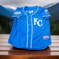 Kansas City Royals  Salvador Perez Jersey 2014 World Series Blue Mens larger