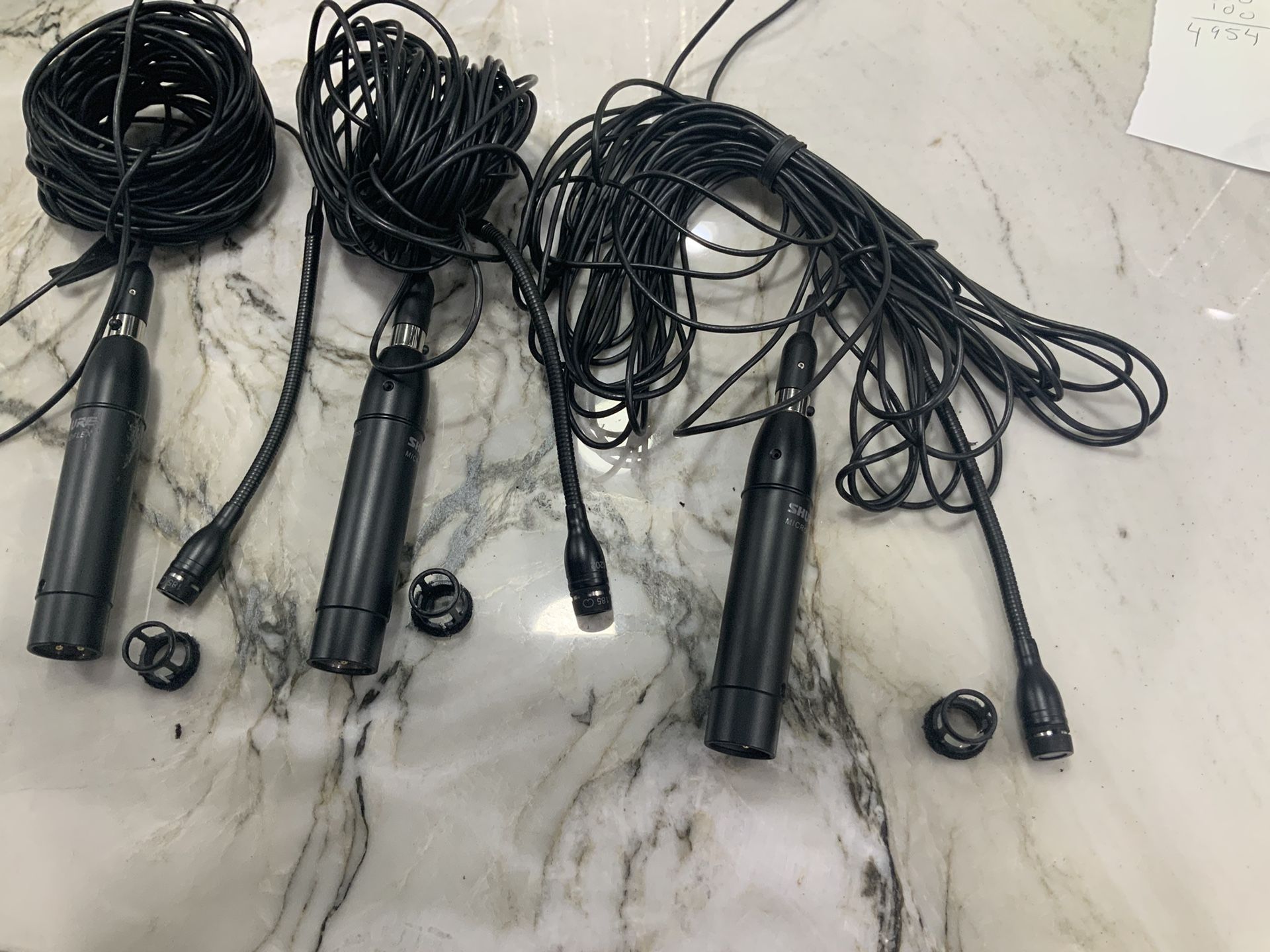 3 Shure Mikes MX202B/C. With Attachments Buy 3 For The Price Of 1
