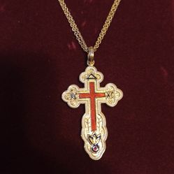 Jackie Kennedy Camrose & Kross Cross Necklace 