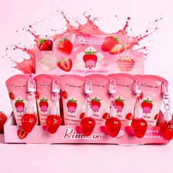 New Strawberry 🍓 Cream With Lip Gloss Keychain 