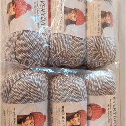18pc Yarn Brand New, Gray Marble.  