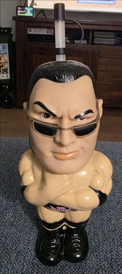 Vintage WWE The Rock Sipper Cup 1999