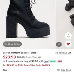 Fashion Nova Black Platform Booties