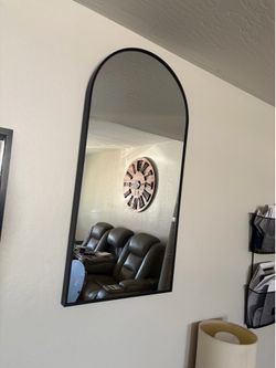 Black framed mirror