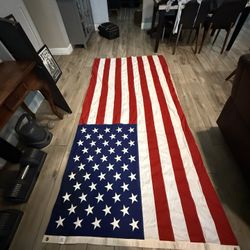 100 % Cotton Bunting Embroidery And Sewn Casket Flag 5 X 9 Ft 