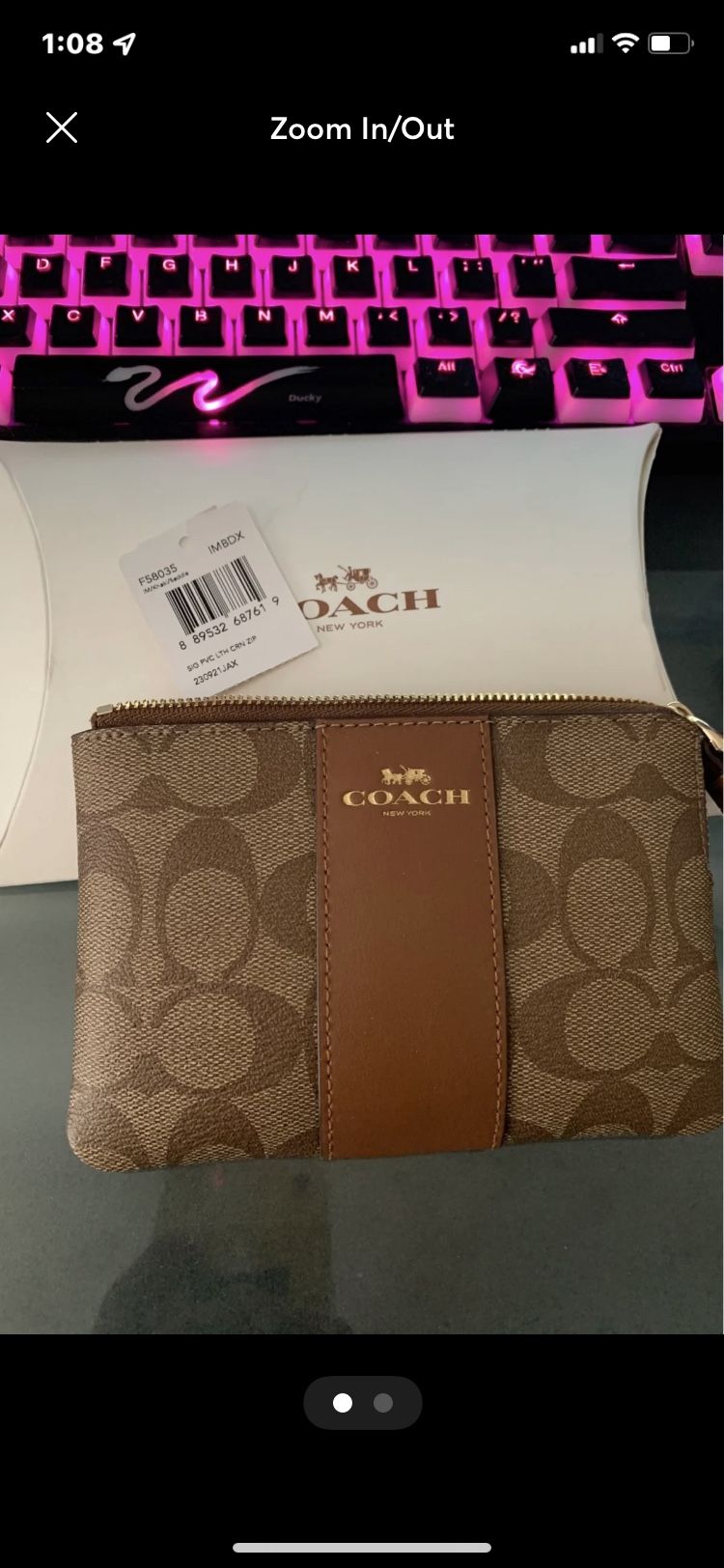 coach clutch wallet