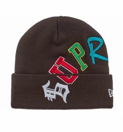 Supreme Arc Logo Beanie brown