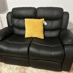 Move out sale - Black Reclining Loveseats