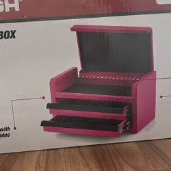 NEW Hyper Tough Pink Mini Tool Bo with 2drawers. 