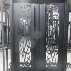74x96. wrought. iron doors